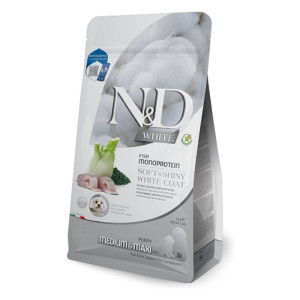 N&D Puppy Medium White Fish - brancin, spirulina i komorač monoproteinska suha hrana za štenad 2kg