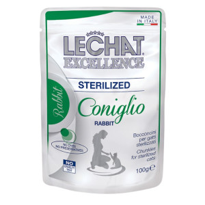 LeChat Excellence Sterilized Rabbit zečetina hrana za sterilisane mačke 100g