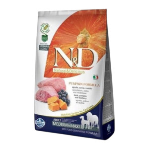 N&D Adult Medium & Maxi Pumpkin - janjetina, bundeva i borovnica suha hrana za pse 2,5kg