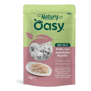 OASY Natury Soft Jelly Adult Chicken & Ham Pouch - piletina sa šunkom u želeu hrana za mačke 70g