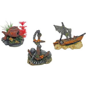 Croci dekoracija za akvarij morsko blago u nekoliko varijanti 1 kom