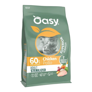 OASY Superior Adult Sterilized Chicken piletina suha hrana za sterilisane mačke 1,5kg
