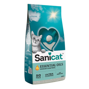 Sanicat Essential Oils bez mirisa grudvajući pijesak za mačke 10kg