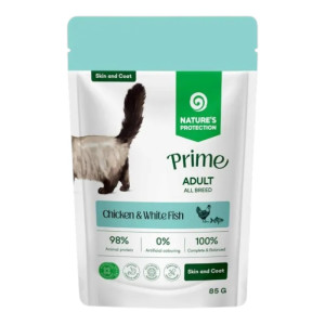 Nature's Protection Prime Adult Skin & Coat - piletina i riba hrana za mačke 85g