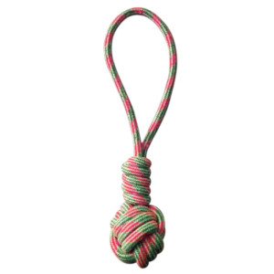 Croci Playtime Pastel pamučna lopta sa ručkom igračka za pse 40cm narandžasta