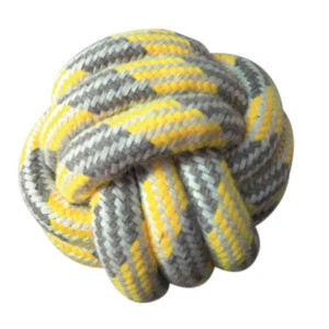 Croci Playtime Pastel pamučna lopta igračka za pse 7,5cm žuta