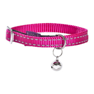 Croci Bobby ogrlica za mačke i male pse 10mm x 30cm pink zvonce