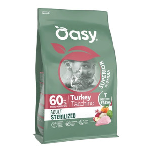 OASY Superior Turkey Sterilized - puretina suha hrana za sterilisane mačke 1,5kg