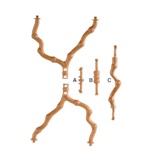 Imac prečke za kavez u imitaciji drveta