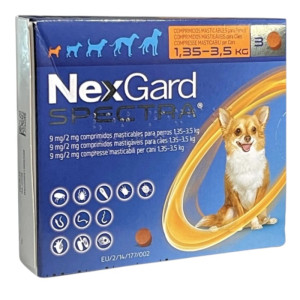 NEXGARD Spectra XS zaštita od nametnika za pse težine 1,35-3,5kg / 1 poslastica