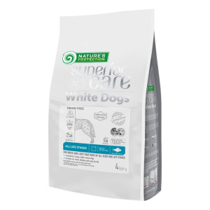 Nature's Protection All Life Stages White Dogs - riba suha hrana bez žitarica za bijele pse 4kg