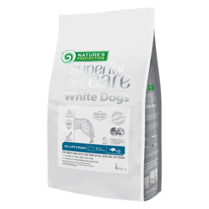 Nature's Protection All Life Stages White Dogs - riba suha hrana za bijele pse 4kg