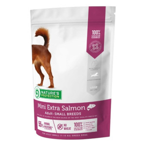 Nature's Protection Mini Adult Extra Salmon - losos suha hrana za male pse 500g