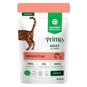 Nature's Protection Prime Adult Sterilised - losos i pastrmka u umaku hrana za mačke 300g