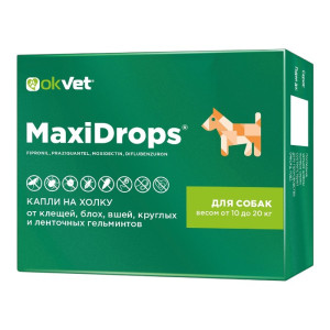 okVet MaxiDrops® kapi zaštita od nametnika za pse 10-20kg težine