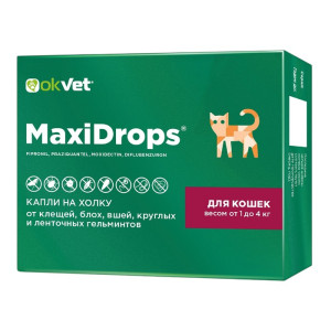 okVet MaxiDrops® kapi zaštita od nametnika za mačke 1-4kg težine