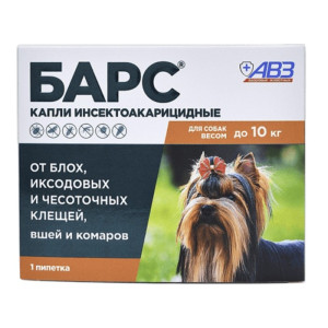 BARS® spot-on zaštita za pse do 10kg težine – 1 pipeta