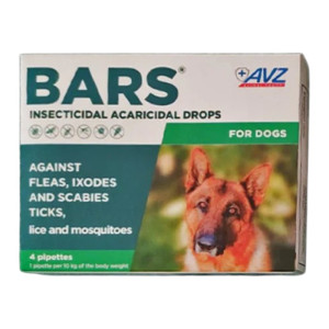 BARS® spot-on zaštita za pse do 10kg težine – 4 pipete