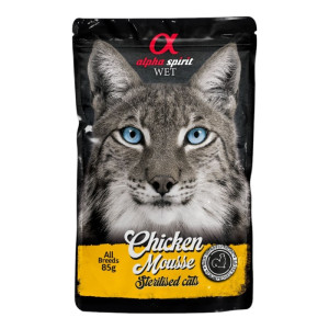 Alpha Spirit Wet Mouse Sterilised piletina hrana u umaku za sterilisane mačke 85g