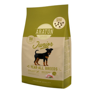 Araton Junior Dog Poultry sitna granulirana piletina suha hrana za štenad 3kg
