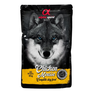 Alpha Spirit Wet Mousse Chicken piletina hrana u umaku za pse 85g