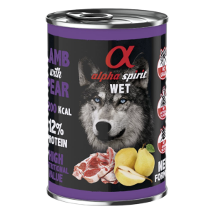Alpha Spirit Wet Food Lamb with Pear – janjetina sa kruškom hrana u umaku za pse 400g