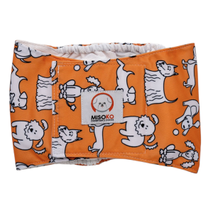 Misoko Orange višekratne pelene za pse za mužjake S