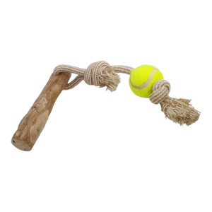Nobby Nature lopta sa konopcem i drvenom ručkom za pse 48cm