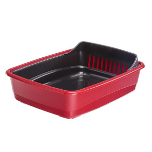Ferplast Ariel 10 toalet za mačke 46,5x35,5x11,5cm crveni