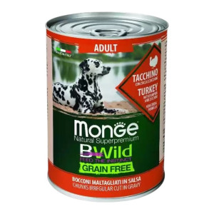 Monge BWild Adult Turkey Grain Free - puretina u umaku hrana za pse 400g