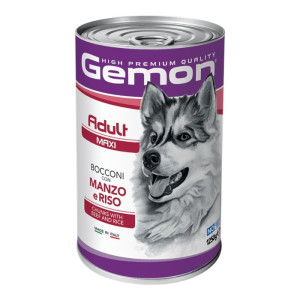 Gemon Adult Maxi Dog Beef - komadići hrane s govedinom i rižom za odrasle pse 1250g