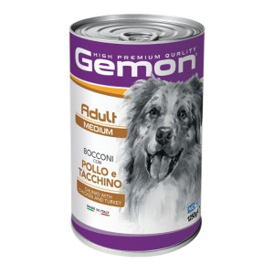Gemon Adult Medium Dog Chicken - komadići hrane s piletinom i puretinom za odrasle pse 1250g