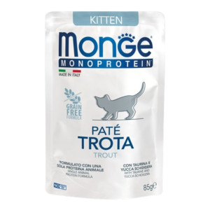 Monge Monoprotein Kitten Trout Paté pašteta od pastrmke za mačiće 85g