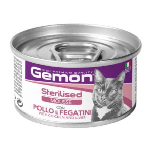 Gemon Mousse Sterilised piletina i jetra hrana u umaku za sterilisane mačke 85g