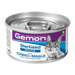 Gemon Mousse Sterilised tuna i svinjetina hrana u umaku za sterilisane mačke 85g