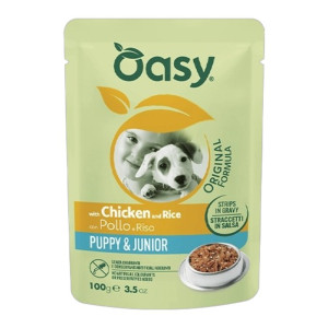 OASY Original Formula Adult Chicken Strips in Gravy Pouch - piletina i riža hrana za štenad 100g