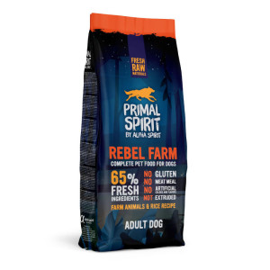 Primal Spirit Rebel Farm Adult Dog 65% svježe meso suha hrana za pse 12kg