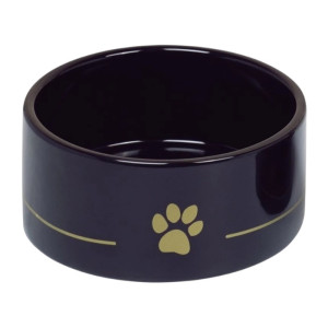 Nobby Golden Paw keramička posuda za male pse i mačke 18x7cm - 1,1 L crna
