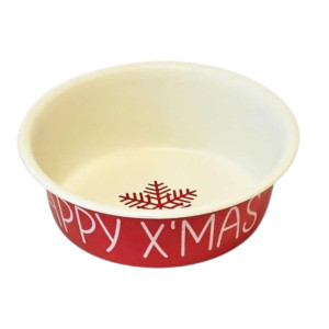 Nobby Happy Xmas posuda za pse i mačke 13,5cm 0,45 L crvena