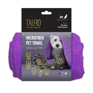 Tauro Pro Line Microfiber peškir za pse i mačke 60x90cm purple