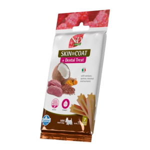 N&D Adult Mini Skin & Coat Dental Treat - quinoa i divljač poslastica za pse 100g (Copy)