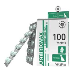 VetaPro ArthroMax Large Breeds za podršku zglobova i hrskavice pasa 100 tableta