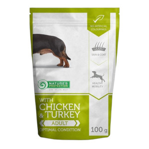 Nature`s Protection Optimal Condition Chicken & Turkey - piletina i puretina hrana za pse 100g