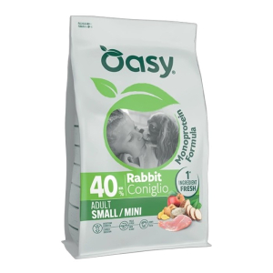 OASY Monoprotein Adult Small / Mini Rabbit - zečetina monoproteinska suha hrana za pse 2kg