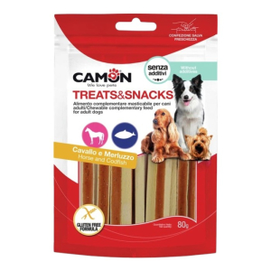 Camon Treat & Snacks Horse / Codfish - konjetina i bakalar poslastice za pse 80g