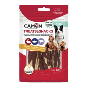 Camon Treats & Snacks Rabbit, Codfish, Bovine - zec, bakalar i govedina poslastice za pse 100g
