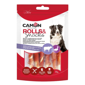Camon Rolls & Snacks Bovine / Duck - govedina i patka poslastice za pse 12cm 70g