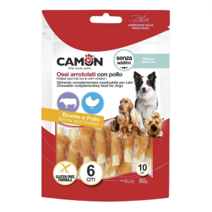 Camon Mini Rolls Bovine / Chicken - govedina i piletina poslastice za pse 6cm 80g