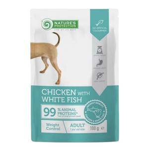 Nature's Protection Adult Weight Control Chicken & White fish piletina i riba hrana za pse 100g