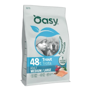 OASY Monoprotein Adult Medium / Large Trout - pastrmka monoproteinska suha hrana za pse 2kg